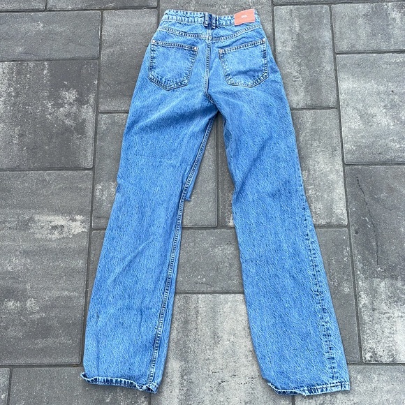 Blue Full-Length Zara Ripped Jeans - Picture 2 of 3